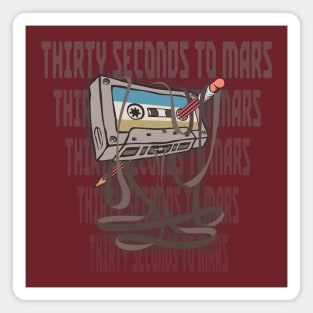 Thirty Seconds To Mars Cassette Magnet